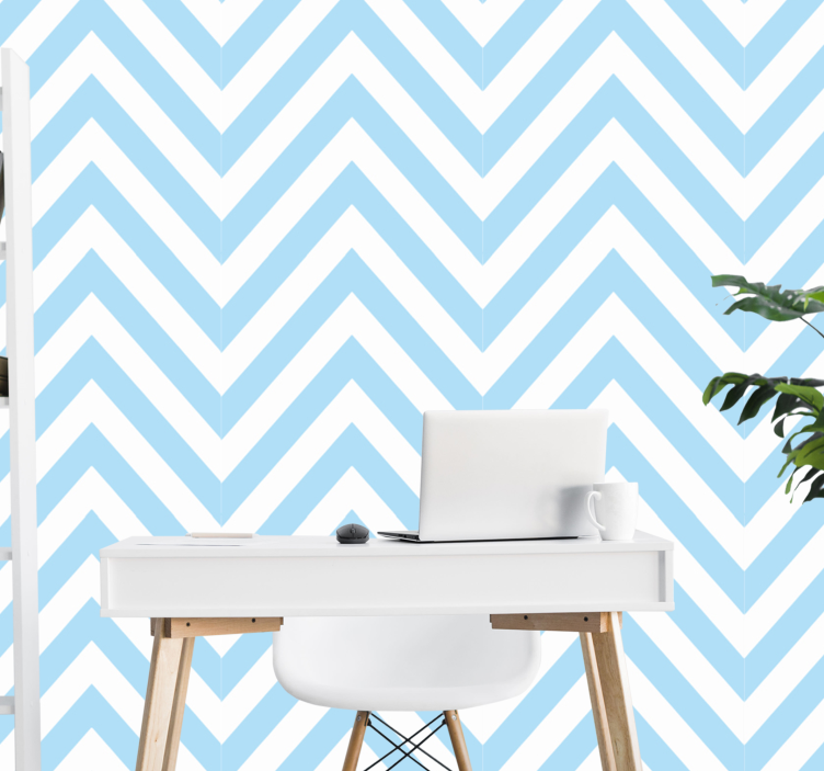 Chevron Zigzag geometric wallpaper - TenStickers