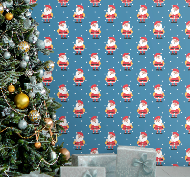 Christmas wallpaper jolly santa designs - TenStickers
