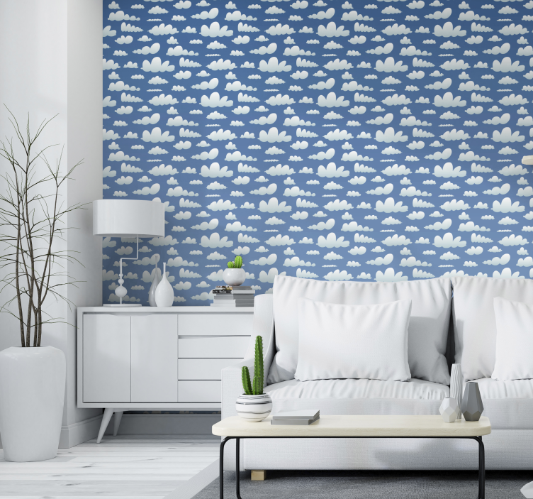 Cloud Pattern Design living room wallpaper - TenStickers