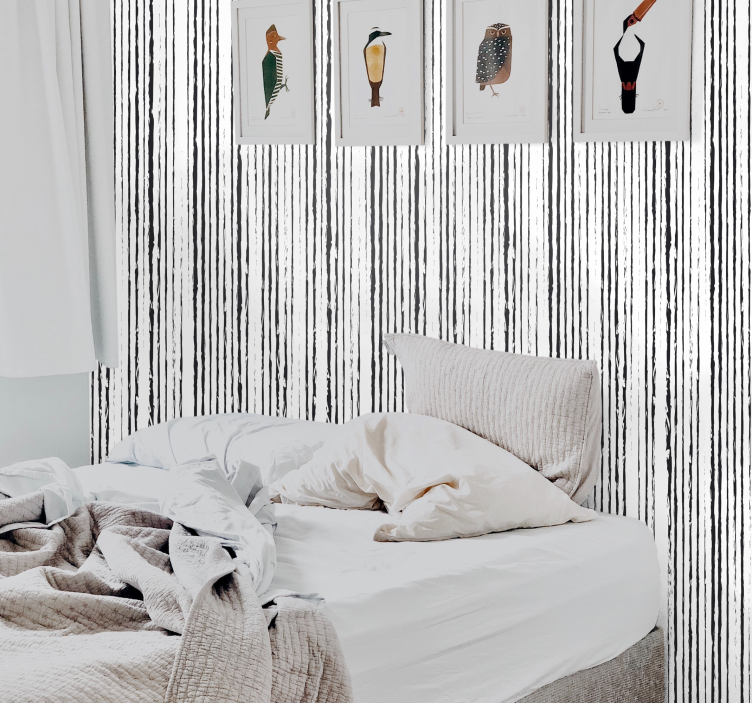 Corrugated striped wallpaper - TenStickers
