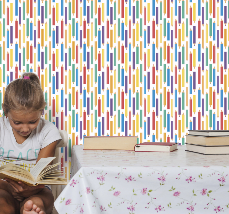 Crayon Childrens Wallpaper - TenStickers