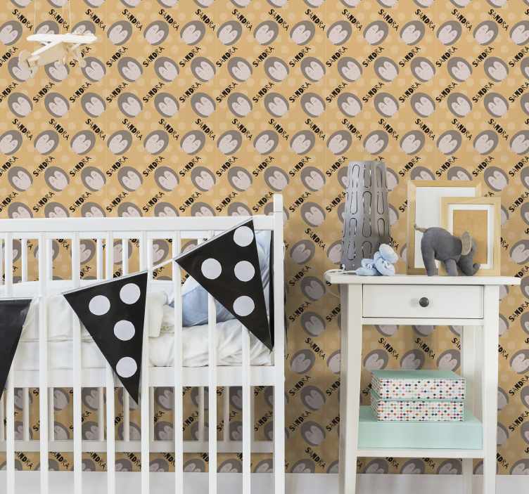 Custom hedgehog pattern nursery wallpaper - TenStickers