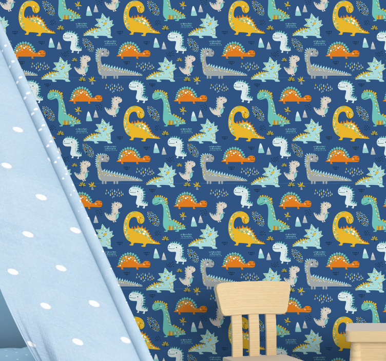Dinosaurs Pattern dinosaur wallpaper - TenStickers