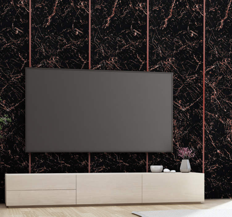 Elegant Black Veins marble wallpaper - TenStickers