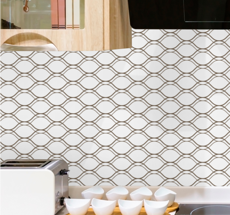 Elegant patterned design horizontal stripes wallpaper - TenStickers