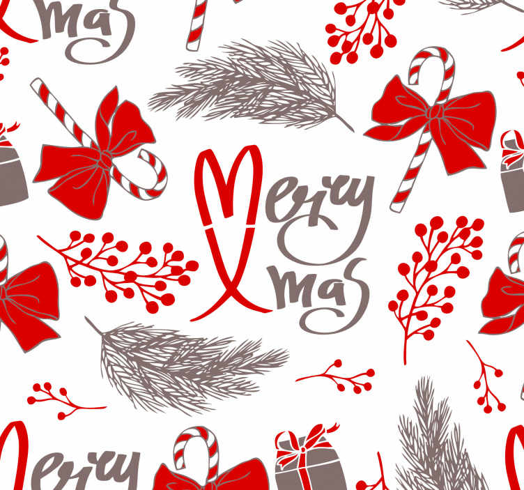 Festive Holiday Elements christmas wallpaper - TenStickers