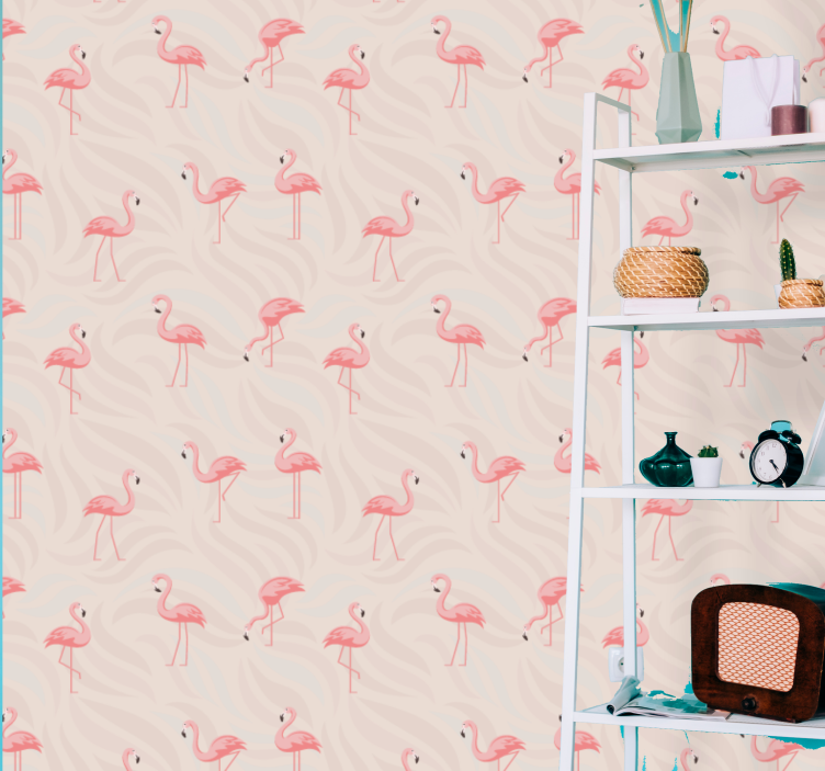 Flamingo Ensemble animal wallpaper - TenStickers