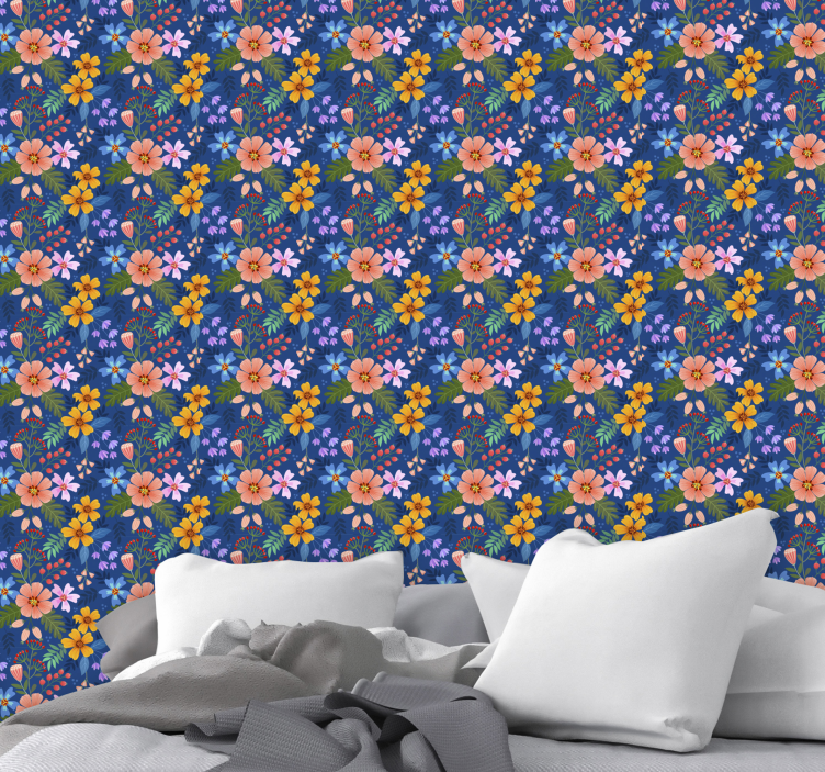 Floral Bouquet Pattern flower wallpaper - TenStickers