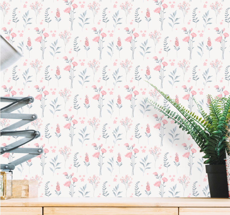 Floral Garden Style flower wallpaper - TenStickers