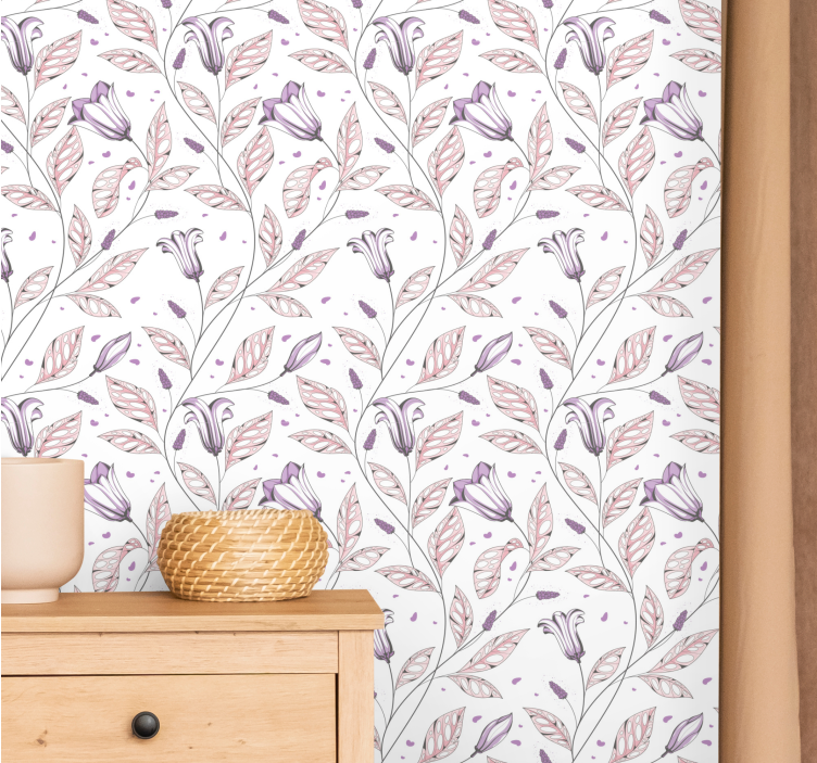 Floral Harmony Design flower wallpaper - TenStickers