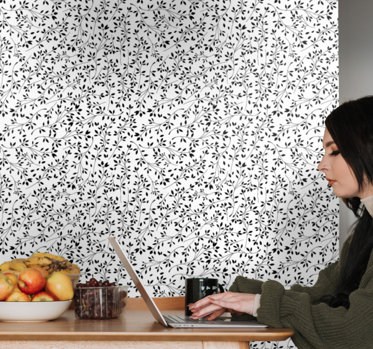 Floral Intricacy flower wallpaper - TenStickers