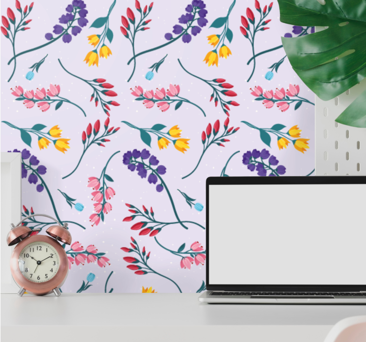 Floral Vine Motifs flower wallpaper - TenStickers