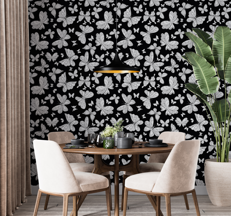 Fluttering Wings butterfly wallpaper - TenStickers