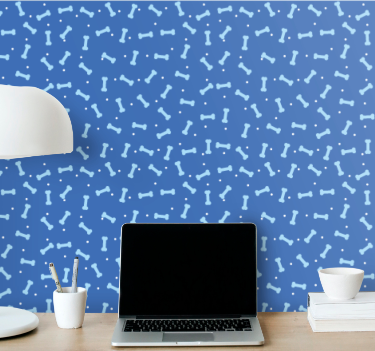 Geometric Bone Motif dog wallpaper - TenStickers