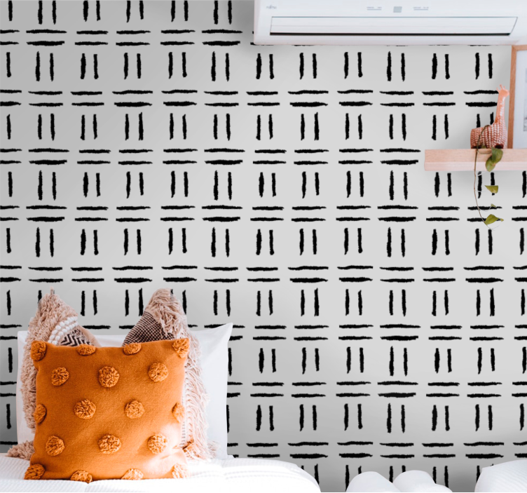 Geometric line configuration skandinavian wallpaper - TenStickers