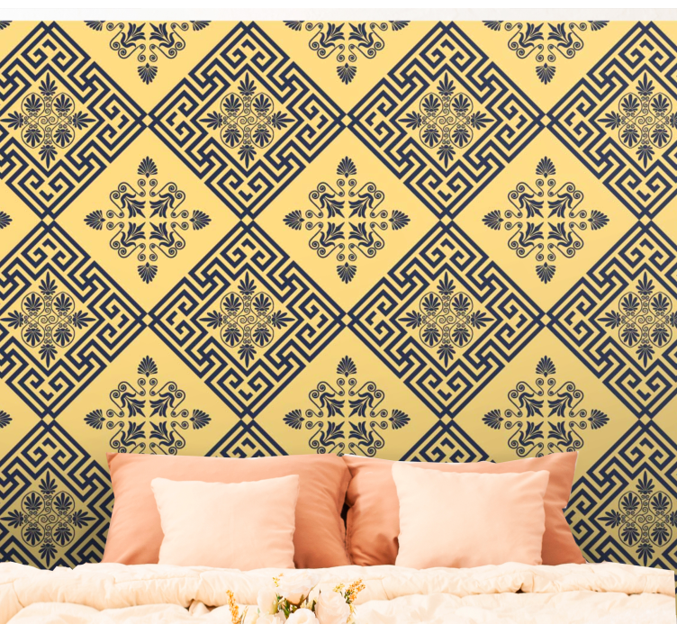 Geometric Mosaic tile wallpaper - TenStickers