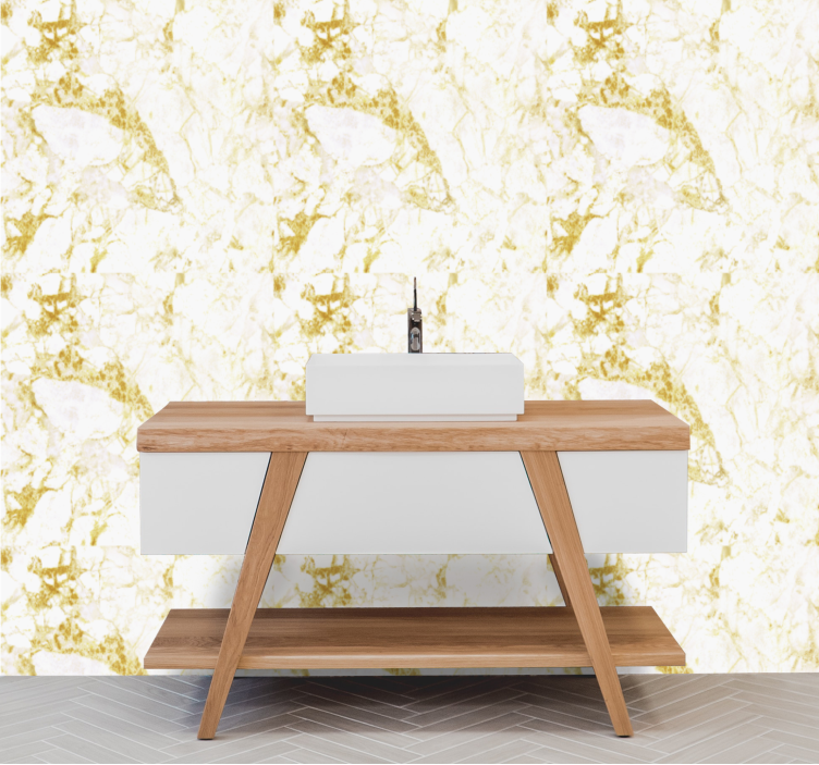 Gold Marbled Elegance marble wallpaper - TenStickers