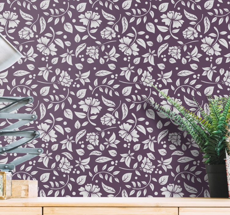 Graceful Blossom Theme flower wallpaper - TenStickers