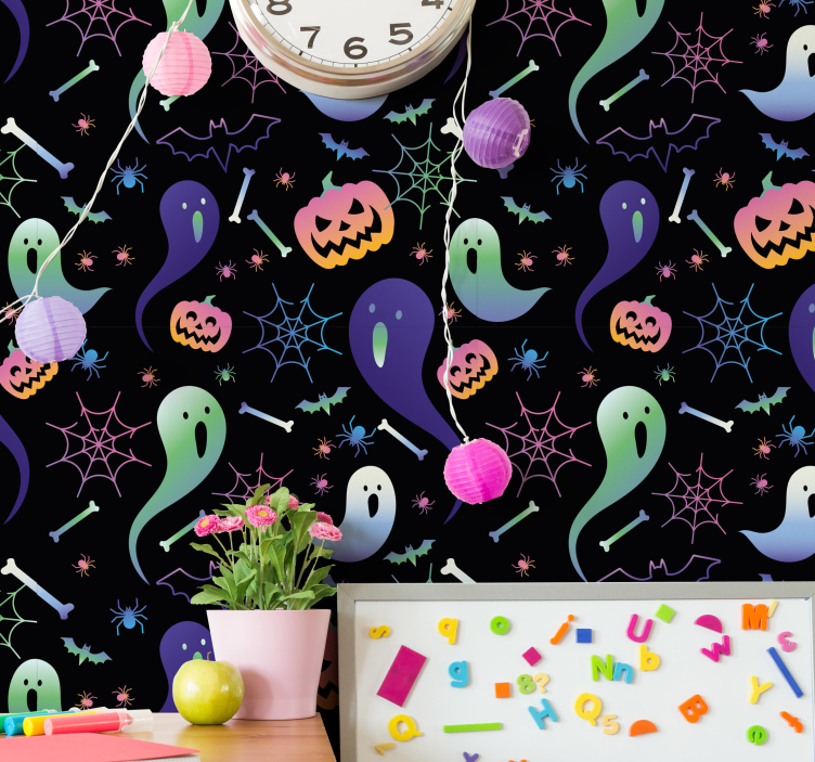 Halloween Motifs spooky wallpaper - TenStickers