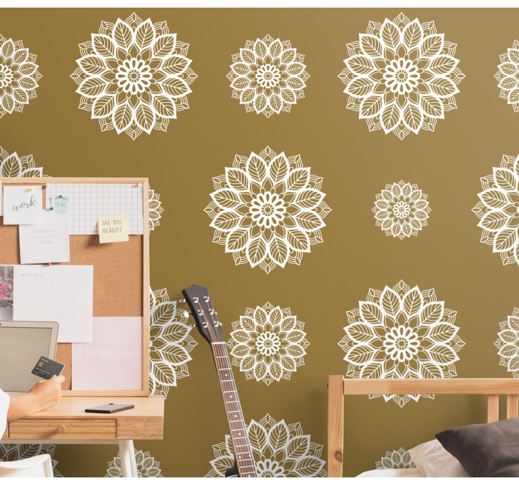 Intricate Mandala ornamental wallpaper - TenStickers