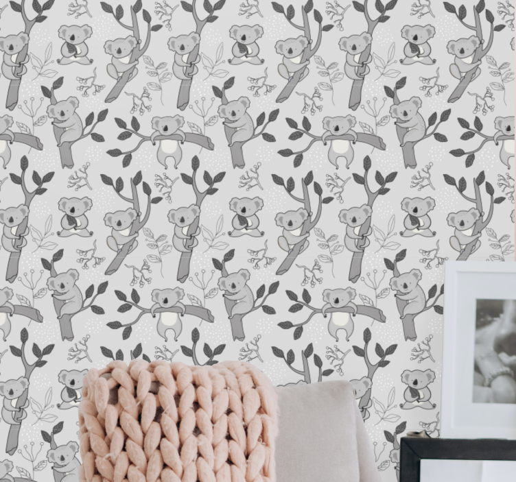 Koala Patterns animal wallpaper - TenStickers