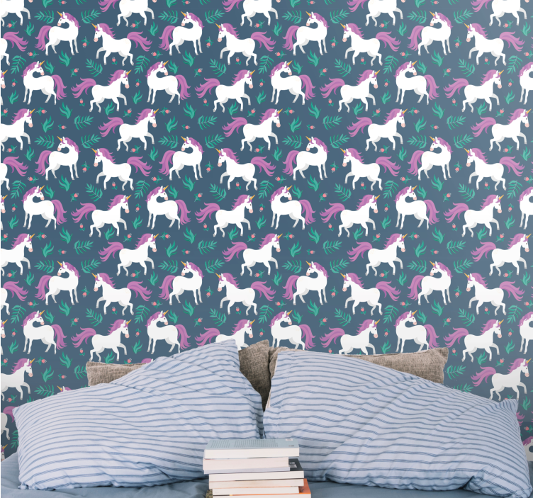 Magical Unicorns horses wallpaper - TenStickers