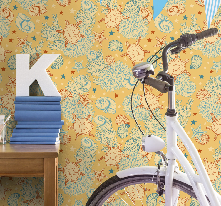 Marine Motif Ensemble fish wallpaper - TenStickers