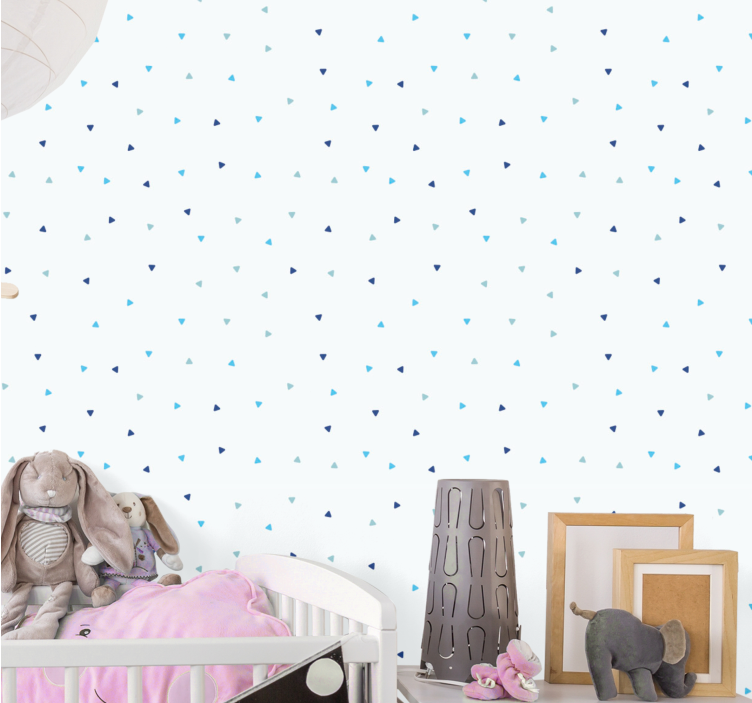 Minimalist Triangles geometric wallpaper - TenStickers