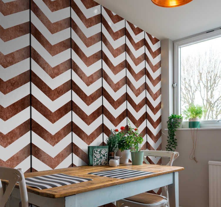 Modern wallpaper chocolate waves - TenStickers
