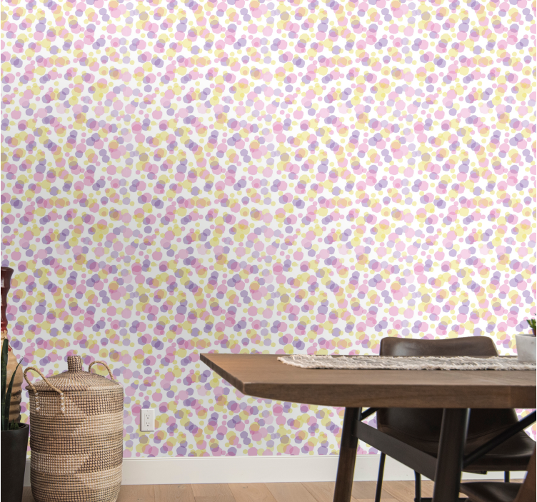 Multicolor Dots wallpaper polka dots - TenStickers