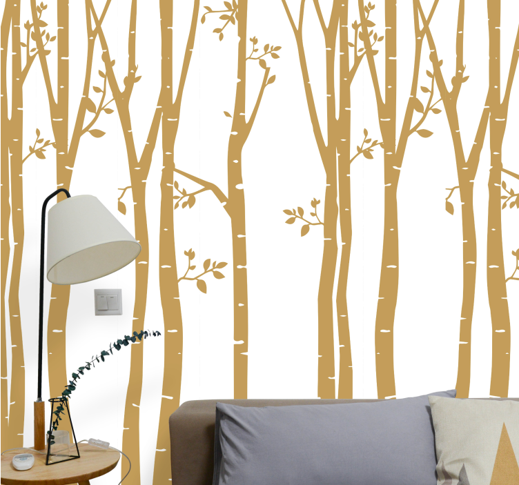 "New nostalgia" birch tree wallpaper - TenStickers