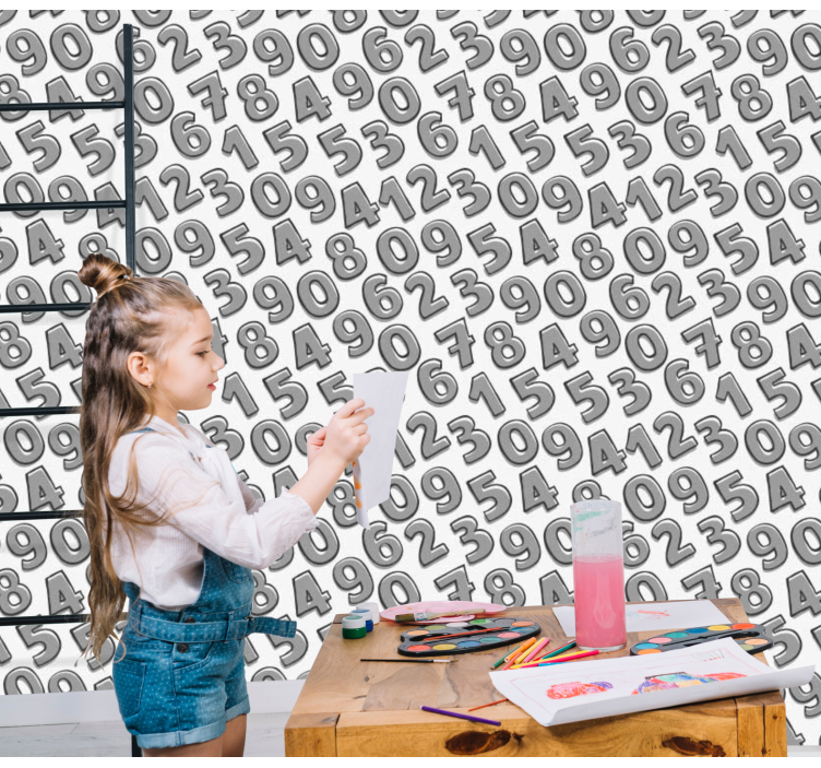 Number Arrangement text wallpaper - TenStickers