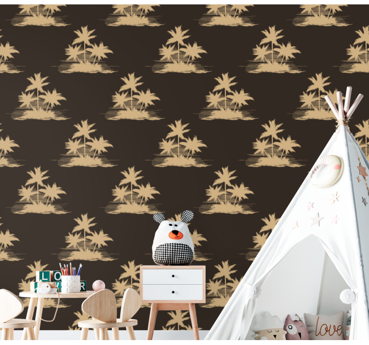 Palm Motif tree wallpaper - TenStickers