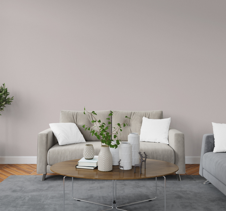 Pastel gray living room wallpaper - TenStickers