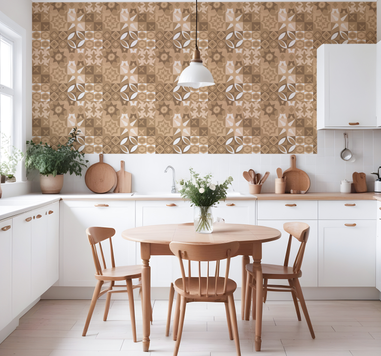 Portuguese beige tiles tile wallpaper - TenStickers