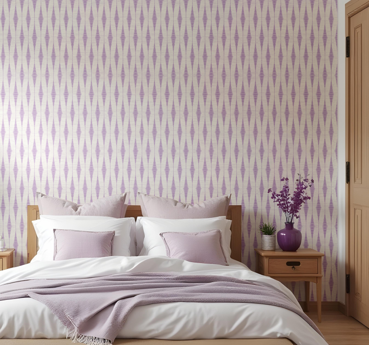 Purple rabaul ikat wallpaper - TenStickers