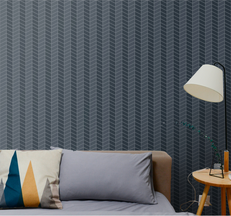 Scandinavian blue cubic tubes pattern wallpaper - TenStickers