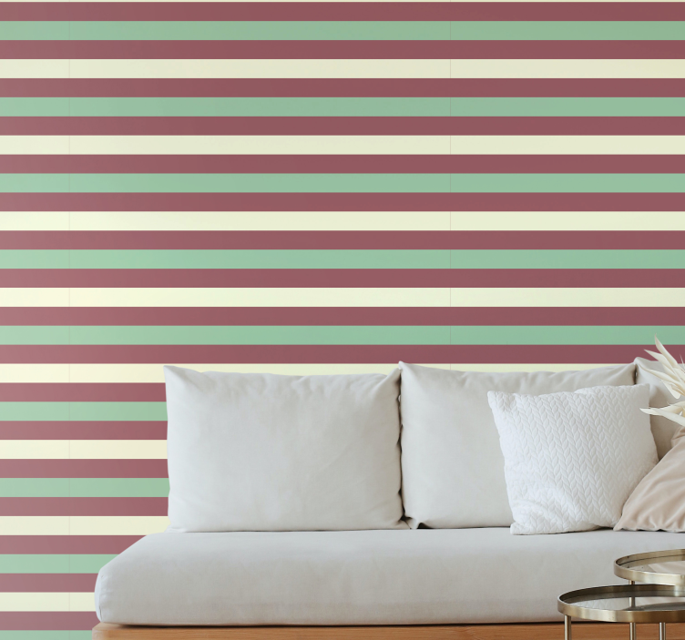 Striped Pattern Design horizontal stripes wallpaper - TenStickers