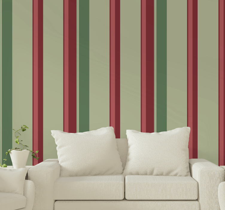 Striped Wall Elegance horizontal stripes wallpaper - TenStickers