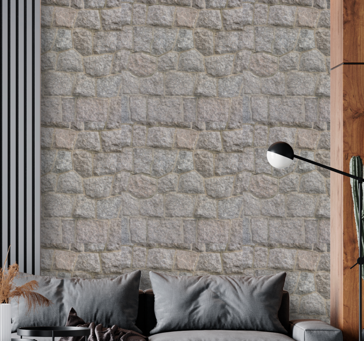 Textured Gray Surface stone wallpaper - TenStickers