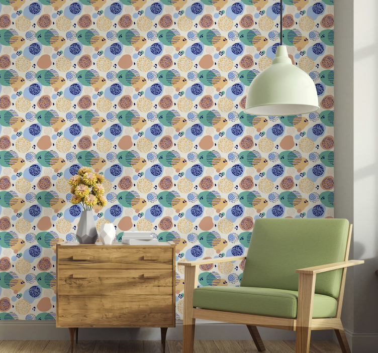 Textured wallpaper stains pattern - TenStickers