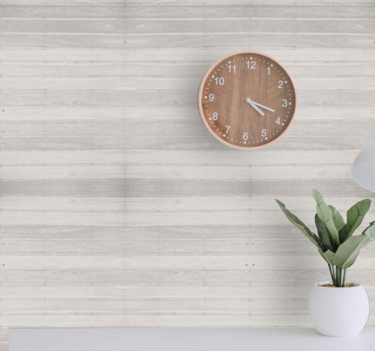 Elegant gray motif wood effect wallpaper - TenStickers