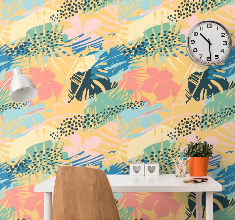 Tropical Floral Patterns nature wallpaper - TenStickers