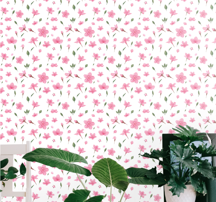 Pastel pink blossom flowers flower Wallpaper - TenStickers