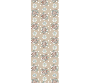 Beige elegant motif flower wallpaper - TenStickers