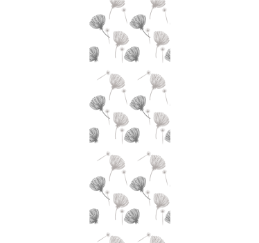 White delicate motif flower wallpaper - TenStickers