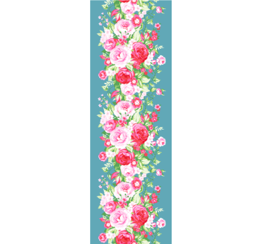 Floral blossom vertical lines flower wallpaper - TenStickers