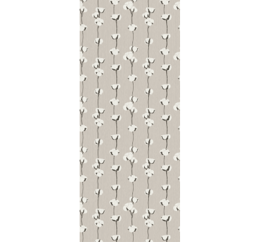 Cotton blossom trail flower wallpaper - TenStickers