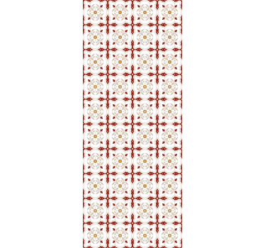Red shaped tiles tile wallpaper - TenStickers