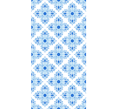 Tile wallpaper fontaine blue tile design - TenStickers